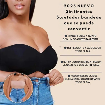 Comodidad total 💗 Sujetador sin tiras, sin costuras, con soporte real ➕ Envío Gratis