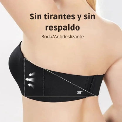 Comodidad total 💗 Sujetador sin tiras, sin costuras, con soporte real ➕ Envío Gratis