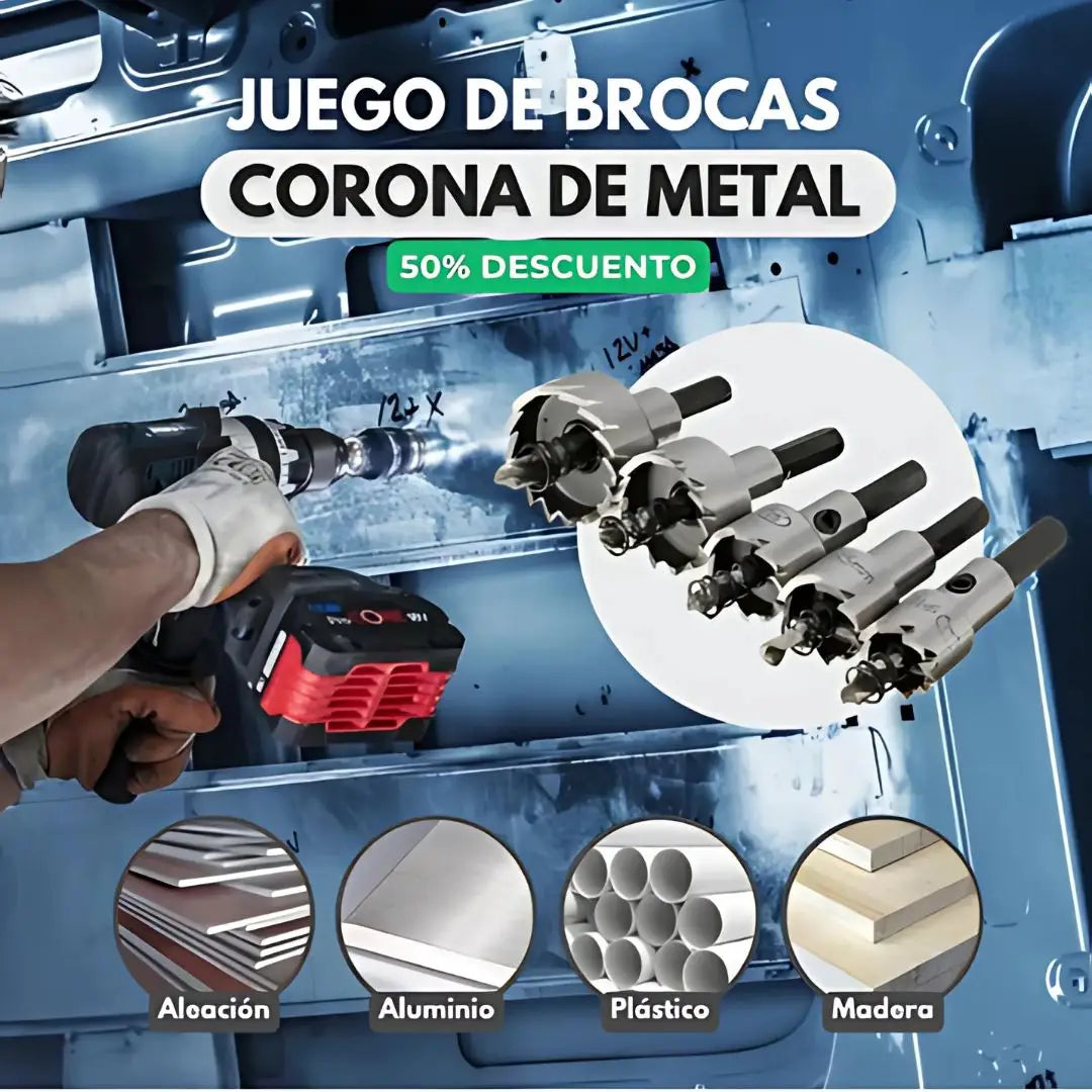 Broca Corona De Metal Universal para PPR, PE, PVC ➕ Envío Gratis