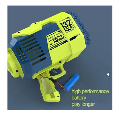Pistola de Burbujas de 132 Agujeros 🎁 Gratis: x2 Líquidos de Burbujas | Batería recargable| Cable USB | Envío Gratis