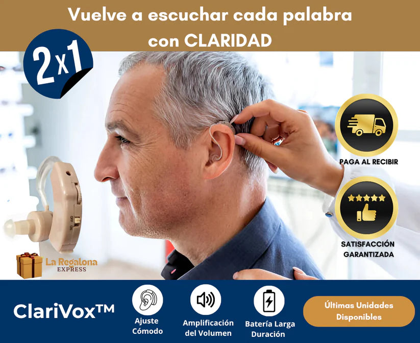 ClariVox™ 🔊 Amplificador Auditivo 🎁 Compra 1 Lleva 2 ➕  Envío Gratis