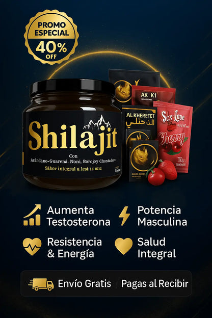 Shilajit Original Potenciado 🎁 Compra el Shilajit y Recibe 2 Regalos ➕ Envío Gratis