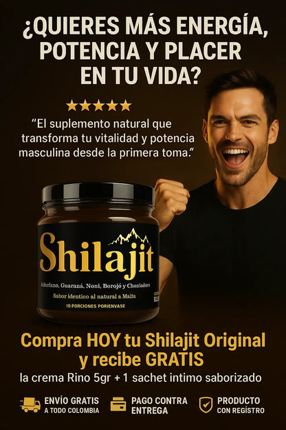 Shilajit Original Potenciado 🎁 Compra el Shilajit y Recibe 2 Regalos ➕ Envío Gratis