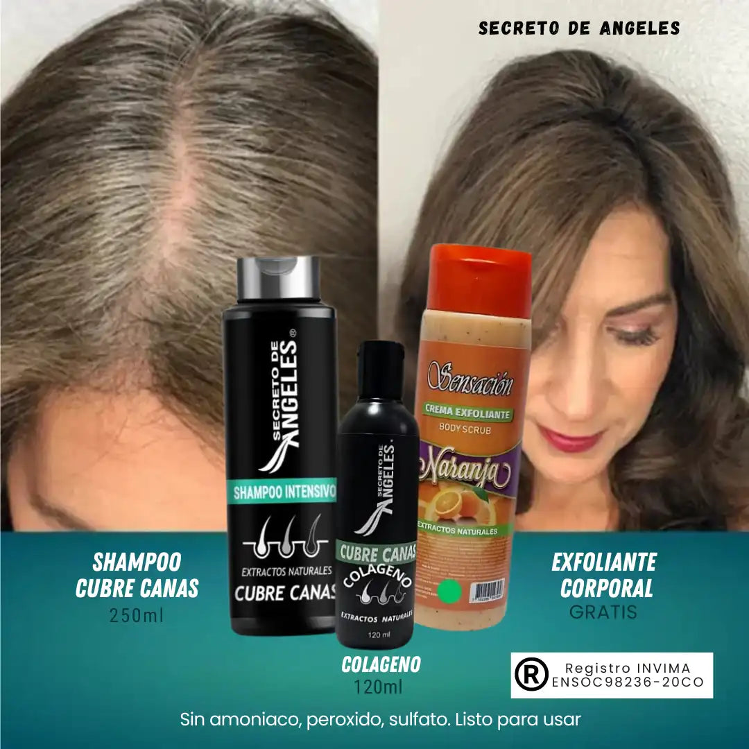 Shampoo Cubre Canas ✨Con Obsequio de 2 Colágenos 🎁 3 A PRECIO DE 1 ➕ Envío Gratis