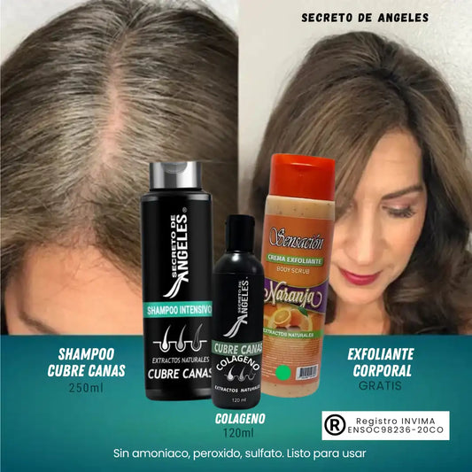 Shampoo Cubre Canas 🎁 Colágeno ➕ Resveratrol 🎁