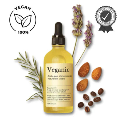 Aceite Natural Veganic 🎁 Compra 1 Lleva 2 - Para Doble Crecimiento del Cabello ➕ Envío Gratis