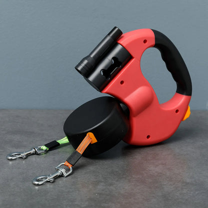 Correa Retráctil Automática 2 en 1 | Lleva 2 Perros Sin Enredos ➕ Envío Gratis