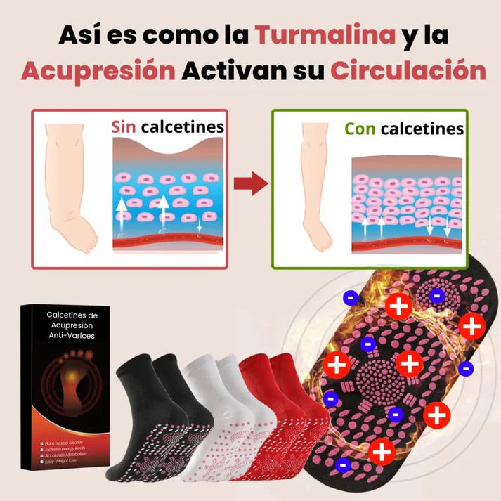 Calcetines de Acupresión Anti-Varices 🔥 Alivio, Comodidad y Bienestar ➕ Envío Gratis