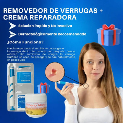 Removedor de Verrugas 🎁 Crema Reparadora Veneno de Abeja ➕ Envió Gratis