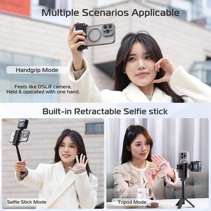 Trípode Extensible con Control Remoto y Agarre Compacto➕ Envío Gratis