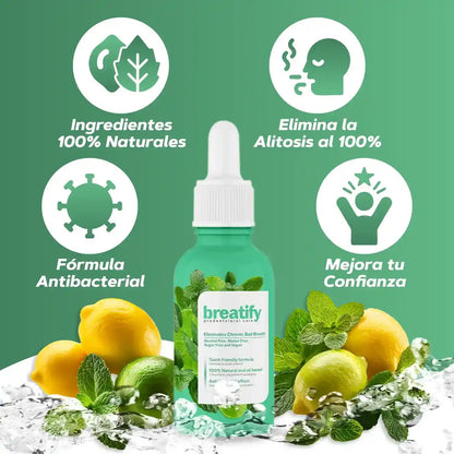 Breafity™ Gotas Mal Aliento 🎁 Descuentos Únicos por Liquidación de Stock ➕ Envío Gratis