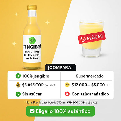 Yengibré™ 100% ZUMO DE JENGIBRE - 0% AZÚCAR