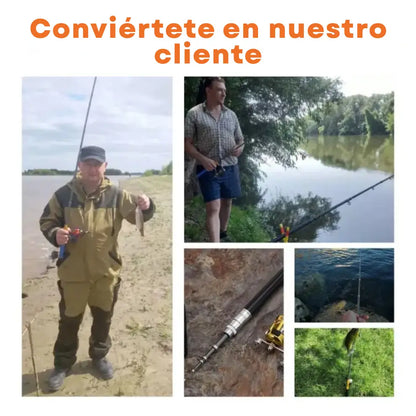 PocketFish™ – ¡Mini caña de pescar Portátil con Carrete! ➕ Envío Gratis