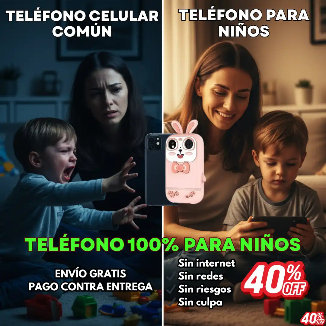 Celular Inteligente, Didáctico con 2 Cámaras, linterna y Seguro para Niños ➕ Envío Gratis