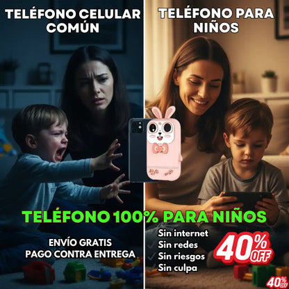 Celular Inteligente, Didáctico con 2 Cámaras, linterna y Seguro para Niños ➕ Envío Gratis