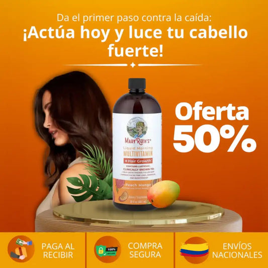 MULTIVITAMINICO CAPILAR - ALIVIO PARA CAIDA DEL CABELLO Y MEJORA LA SALUD DEL CABELLO