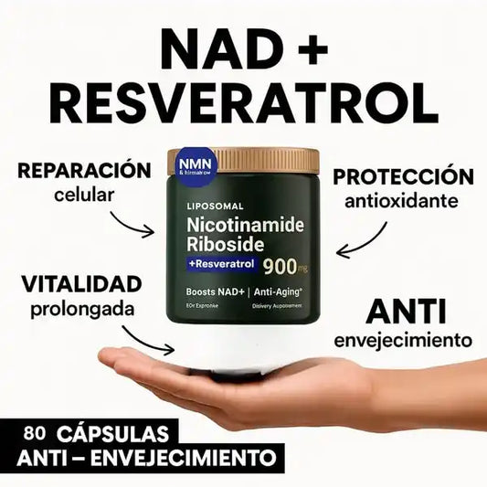 NAD CON RESVERATROL - REJUVENECEDOR CELULAR ➕ Envío Gratis