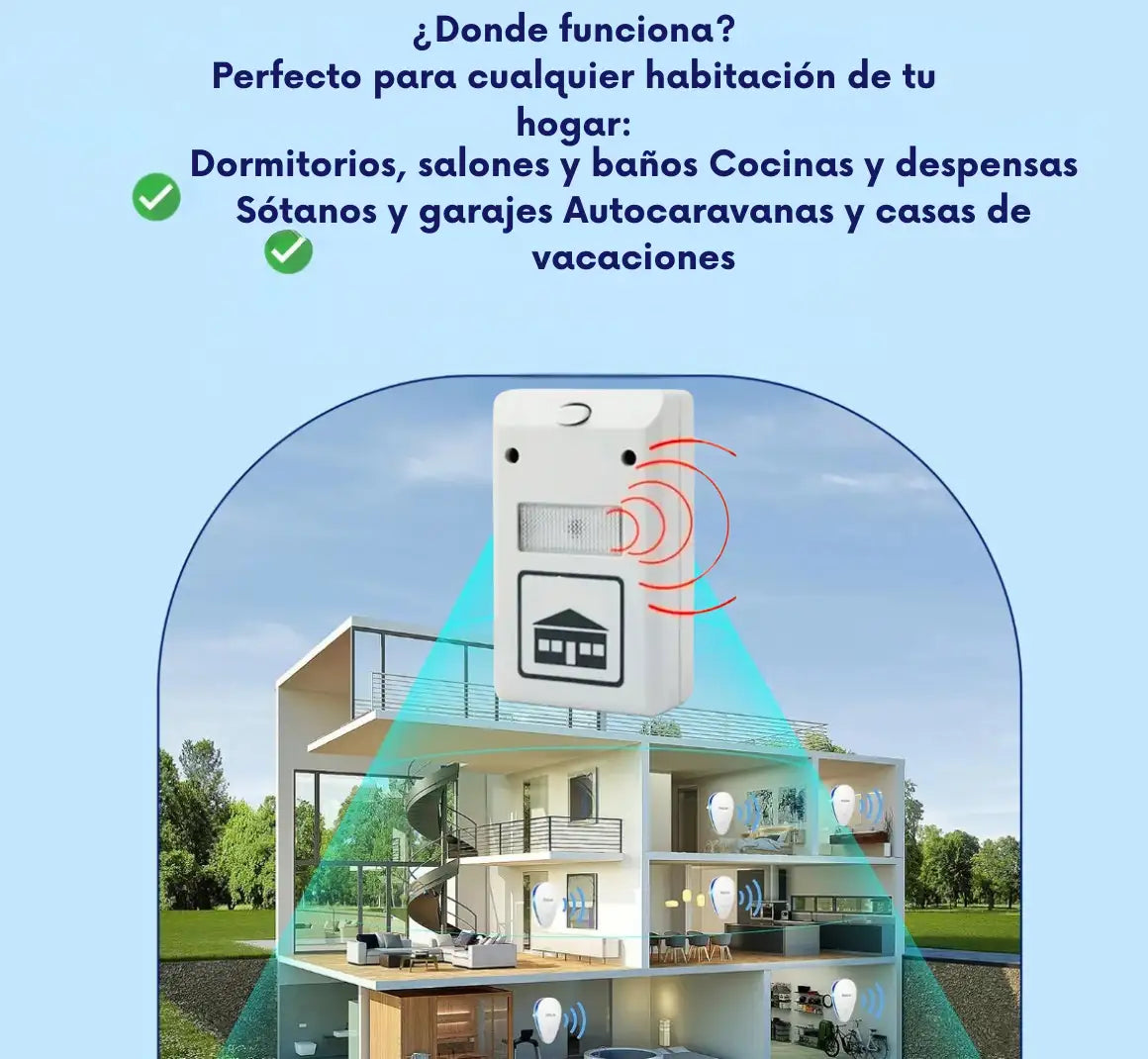 Repelente Ultrasónico PestReject®  Potente Dispositivo de Control de Plagas ➕ Envío Gratis