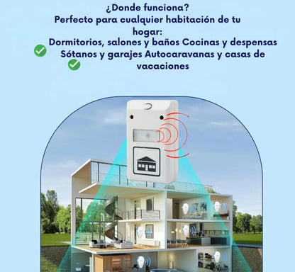 Repelente Ultrasónico PestReject®  Potente Dispositivo de Control de Plagas ➕ Envío Gratis