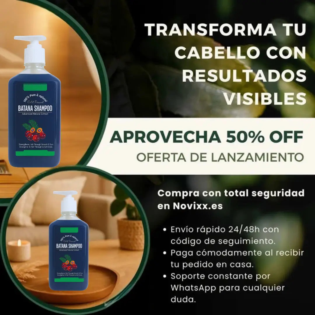Shampoo Natural de Batana y Extracto de Romero ➕ Envío Gratis