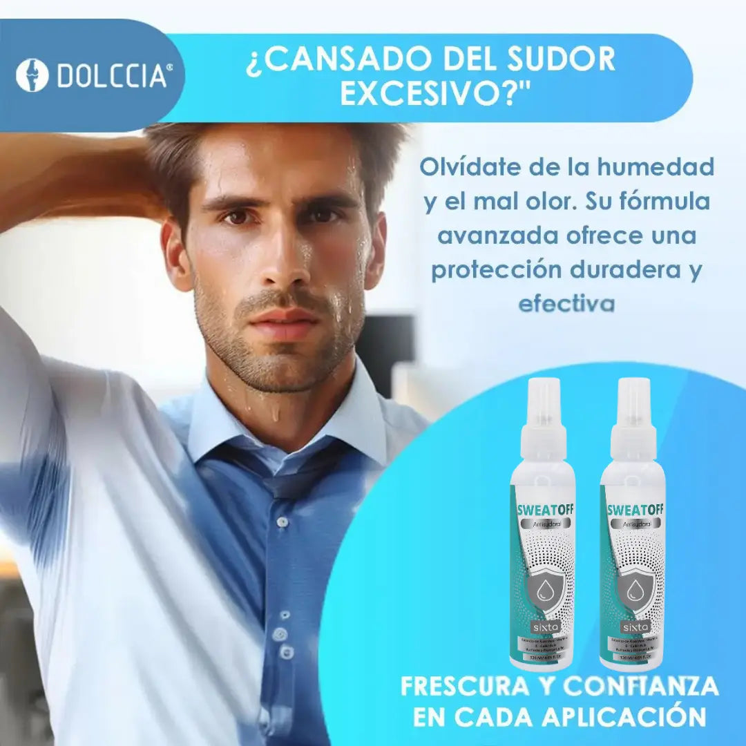 Spray Antisudor Sweatoff® Acción Potente ➕ Envío Gratis
