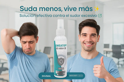 Spray Antisudor Sweatoff® Acción Potente ➕ Envío Gratis