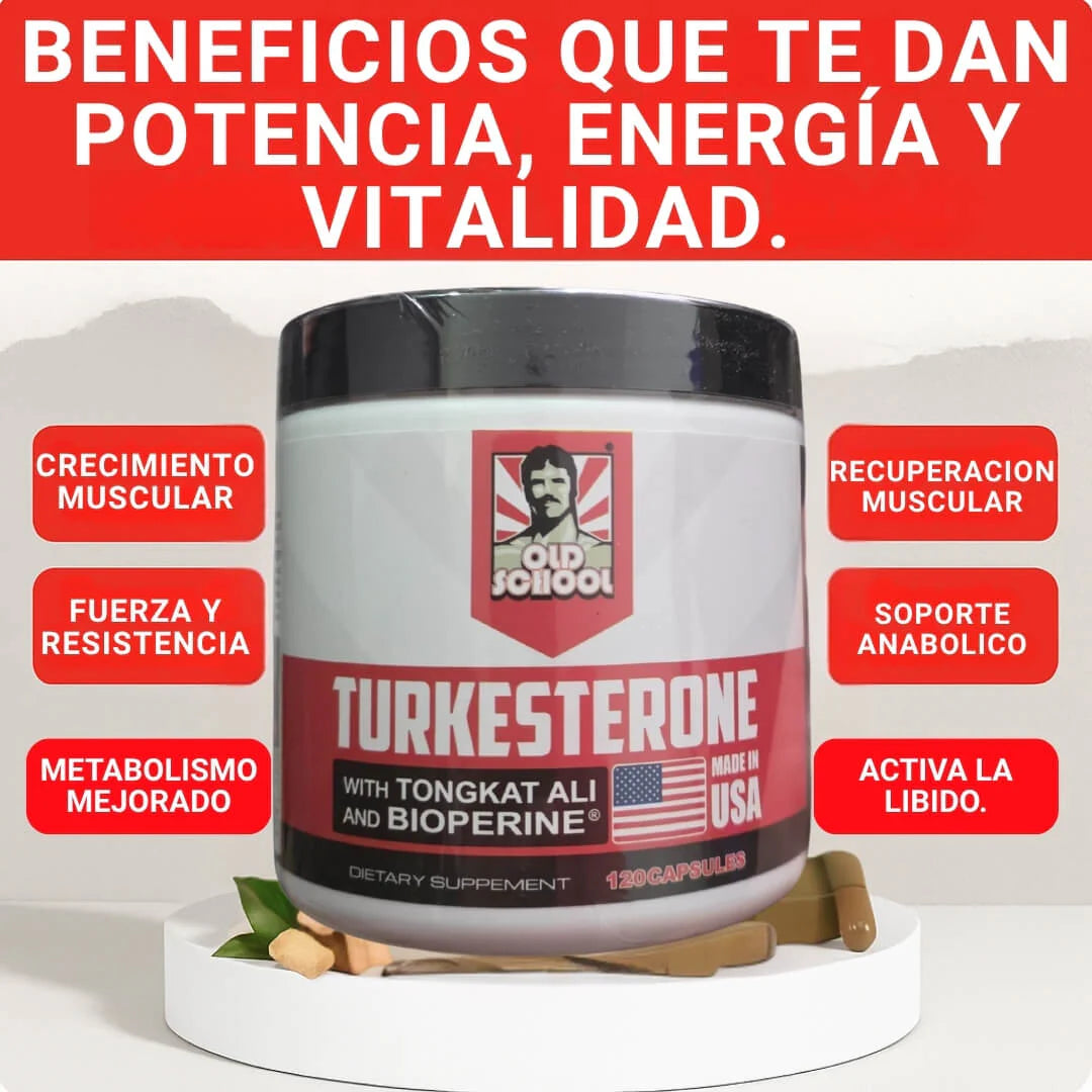 UN TORO EN LA CAMA Y EL GYM CON EL PODER NATURAL DE TURKESTERONE 120 Caps