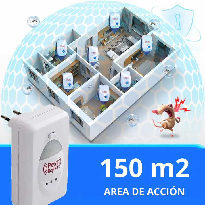 Repelente Ultrasónico PestReject®  Potente Dispositivo de Control de Plagas ➕ Envío Gratis