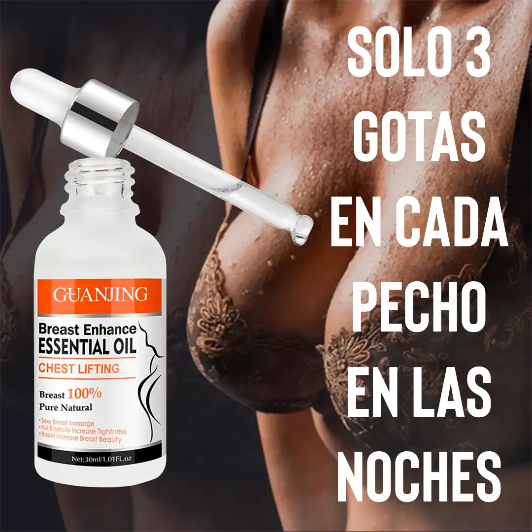 Aceite Reafirmante Big Boobs™ ¿Quieres tener unos Senos más Firmes y Llenos sin recurrir a una cirugía dolorosa?