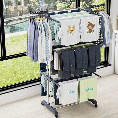 Tendedero De Ropa Plegable Con Ruedas ➕ Envío Gratis