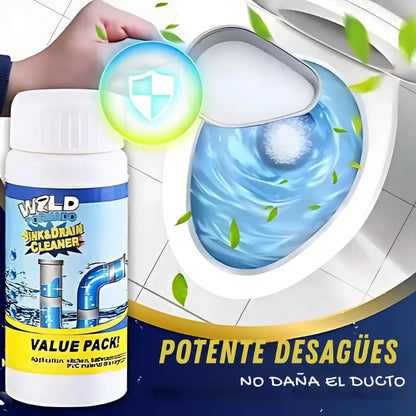 Potente Desatascador de Desagües para Cocina y Baño - Disuelve más de 200 tipos de Obstrucciones y Elimina el 49% de las Bacterias