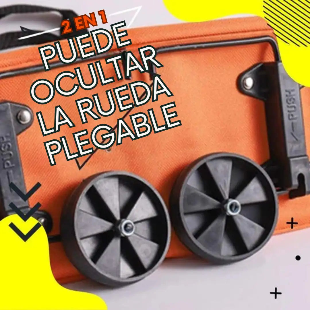 Carrito Resistente de Compra Plegable 2 en 1 ➕ Envío Gratis