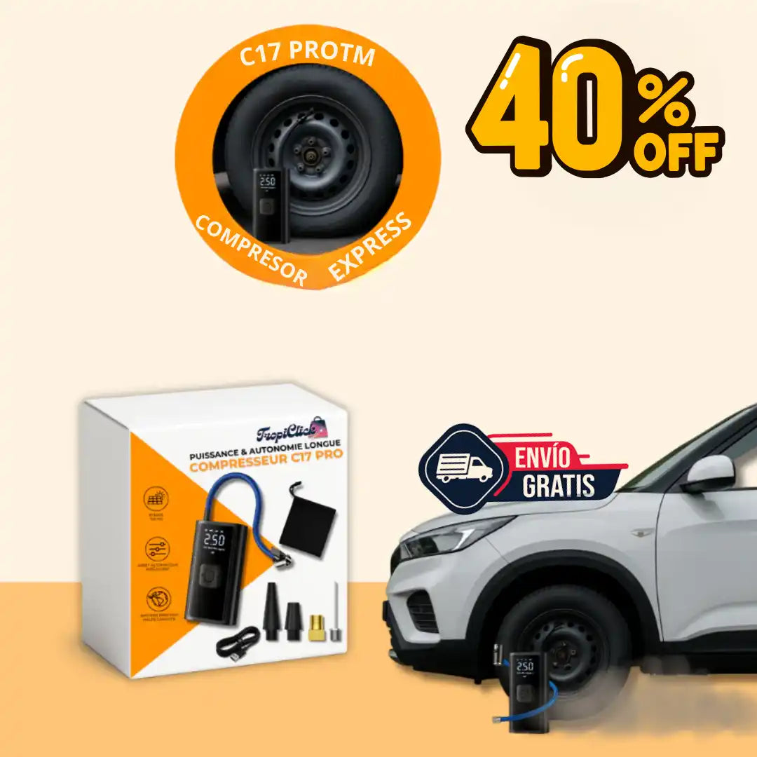 C17 Pro™ – Compresor de Aire Inalámbrico Profesional e Inteligente ➕ Envío Gratis