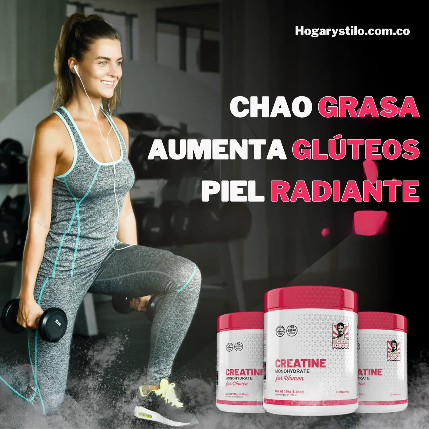 CREATINA CON MONOHIDRATO - TONIFICA TU CUERPO SIN INFLARTE ➕  Envío Gratis