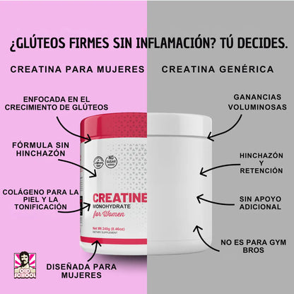 CREATINA CON MONOHIDRATO - TONIFICA TU CUERPO SIN INFLARTE ➕  Envío Gratis