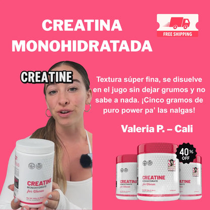 CREATINA CON MONOHIDRATO - TONIFICA TU CUERPO SIN INFLARTE ➕  Envío Gratis