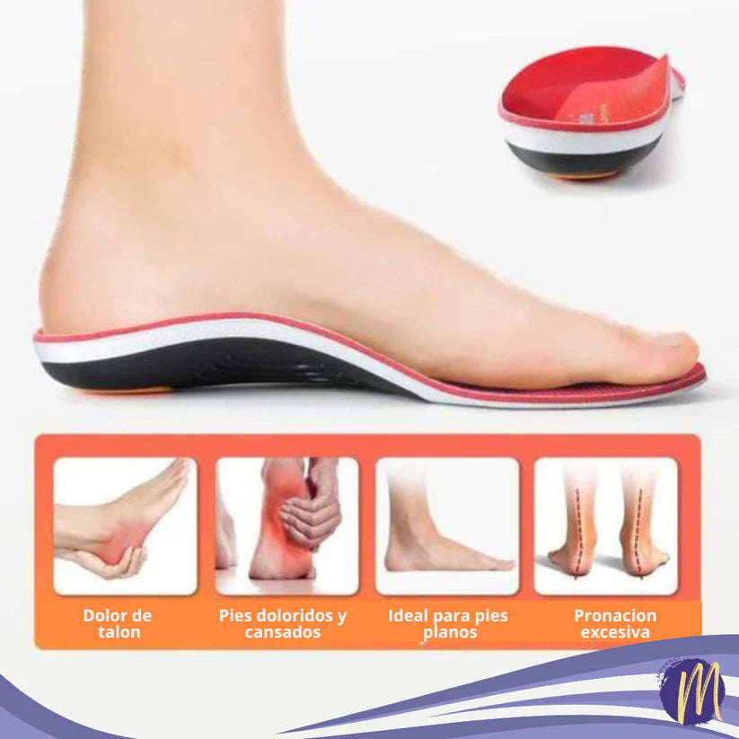 Plantillas Ortopédicas - Tecnología Gel que alivia el dolor por fascitis plantar o largas jornadas de pie.