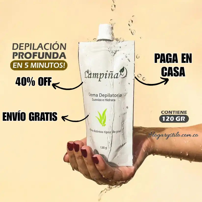 Crema Depilatoria Lampiña™ Original 🔥 Depilación efectiva en 5 Minutos➕ Envío Gratis