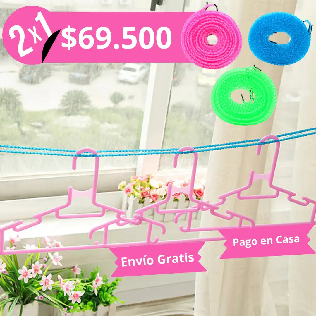 Cuerda de Secado Antideslizante 🎁 Compre 1 y Obtenga 2 ➕ Envío Gratis
