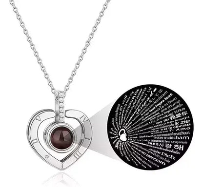 Collar "Te amo" en 100 Idiomas 🎁Caja Elegante de Regalo ➕ Envío Gratis