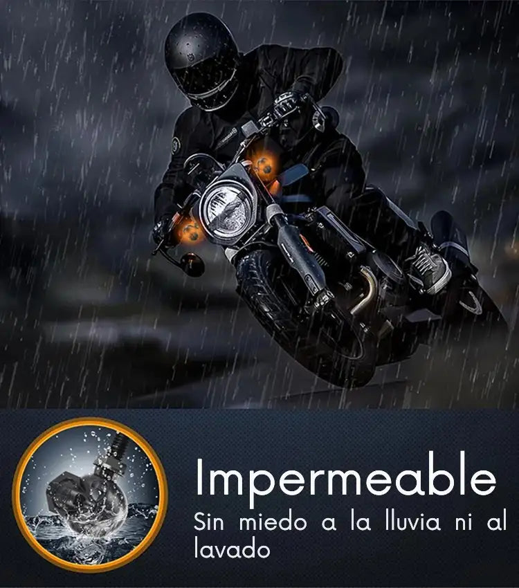 Potentes Direccionales para Motocicleta de Calavera con Luz LED Modificada ➕ Envío Gratis