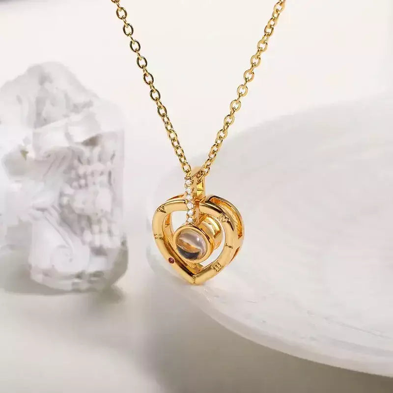Collar "Te amo" en 100 Idiomas 🎁Caja Elegante de Regalo ➕ Envío Gratis