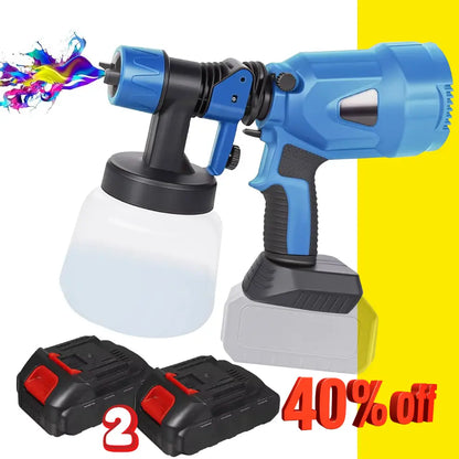 Potente Pistola Pintura Recargable 🎁 2 Baterías ➕ Envío Gratis