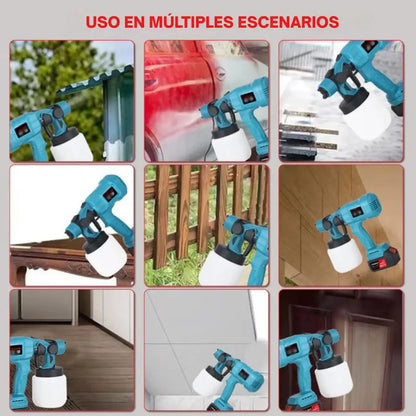 Potente Pistola Pintura Recargable 🎁 2 Baterías ➕ Envío Gratis