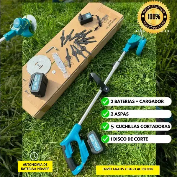 PODADORA CORTACESPED INALAMBRICA 🎁 2 BATERIAS➕ Envío Gratis