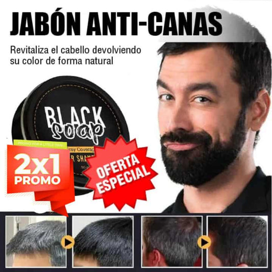 BlackSoap Jabón Anti Canas ➕ PROMO 2x1! COMPRA 1 Y LLEVA 2 ➕ ENVÍO GRATIS