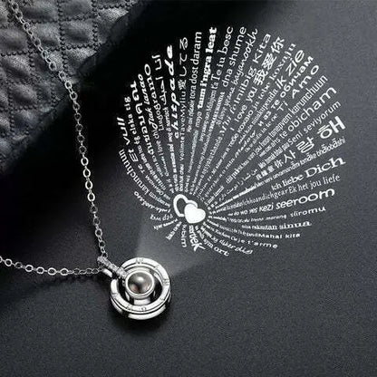 Collar "Te amo" en 100 Idiomas 🎁Caja Elegante de Regalo ➕ Envío Gratis
