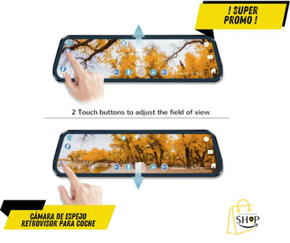RETROVISOR CON CAMARA DELANTERA Y TRASERA➕ ENVIO GRATIS