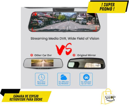 RETROVISOR CON CAMARA DELANTERA Y TRASERA➕ ENVIO GRATIS