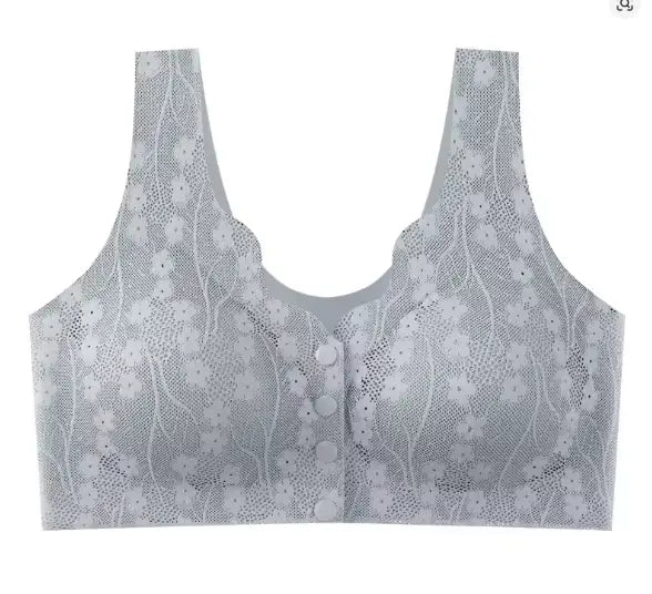 Sujetador de Botones Frontales sin Costuras para Dormir con Abertura Frontal